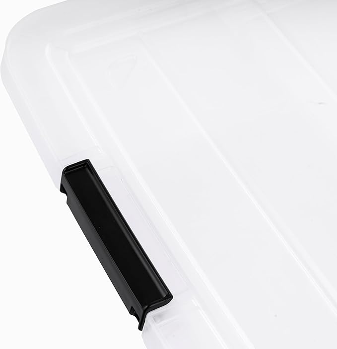 IRIS USA 6-Pack Clip Box with Latching Lids, 18 Quart Craft Storage Bins, Art & Writing Supply Containers for Home, Office & Classroom Organization