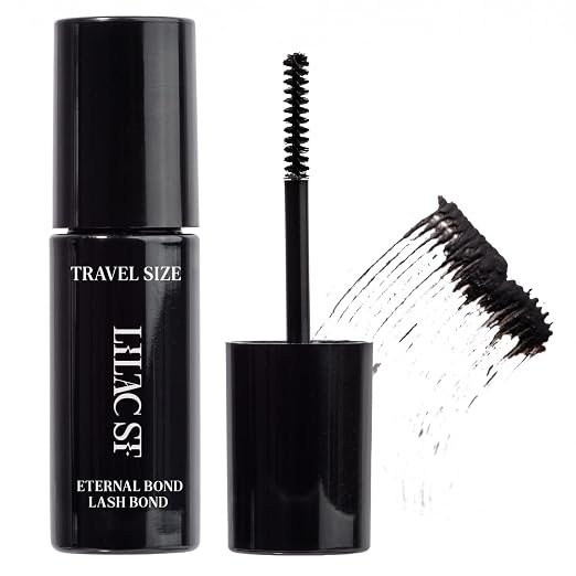 Lilac St Eternal Bond Lash Cluster Glue, Waterproof Brush Tip, Black, Mini | Quick-Drying Lash Adhesive for Eyelash Clusters with Long-Lasting Flexible Hold, Trial & Travel Size
