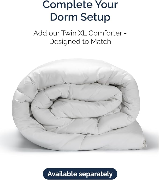 Duvet Cover Twin/Twin XL Size Set - Extra Soft Twin/Twin XL Duvet Cover 68" x 90" with 1 Pillow Sham for Women, Men, Kids & Teens - Comfy, Easy-Care & Fade Free w/ Zipper Closures & Ties (Light Blue)