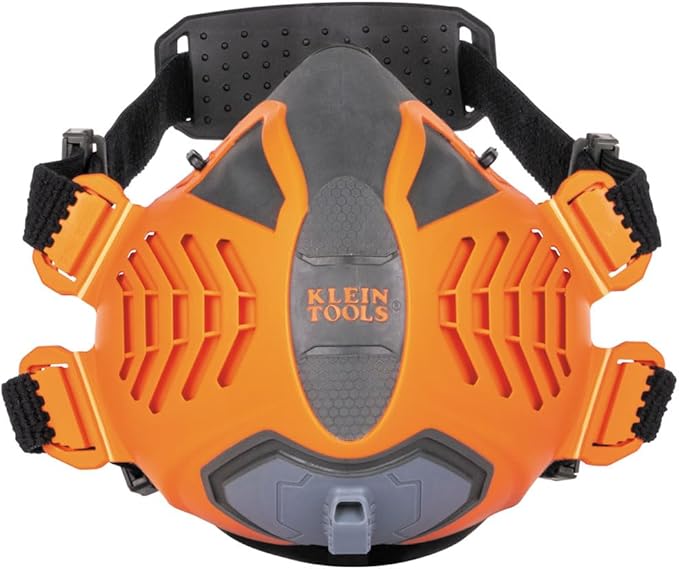 Klein Tools 60552 Reusable P100 Half-Mask Respirator with Replaceable Filters for Dust, Metal Fumes, and Oil Mist, M/L