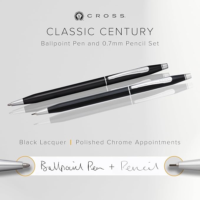 Cross Classic Century Refillable Ballpoint Pen (Black, Pen and pencil set)