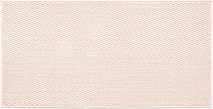 TYUU Bathroom Rugs Non Slip Washable, Super Absorbent Thin Bath Mat Quick Dry Low Pile Bathroom Rug, Pink 24"x47"