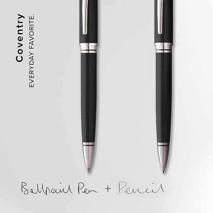 Cross Coventry Black Lacquer Pen and Pencil Gift Set