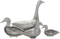 Duck Duck Goose 4-Piece Pewter Measuring Spoon Set by Roosfoos, Handmade in the USA