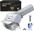Electric Grill Brush and Cleaner - Cordless Rechargeable BBQ Cleaning Tool with Stainless Steel Removable Head, Dishwasher Safe, USB-C 4000mAh Battery for Grill Grates(Grey)