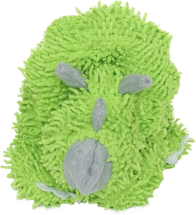 MIGHTY Tuffy Microfiber Medium Ball Triceratops Dog Toy | Ultra Durable Plush Toy with Multiple Layers & Reinforced Seams , Washable and Floats , Mighty® Construction