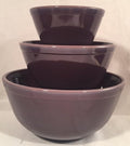 Mixing Nesting Bowls - Set of 3 - American Made - Mosser Glass USA (Eggplant)
