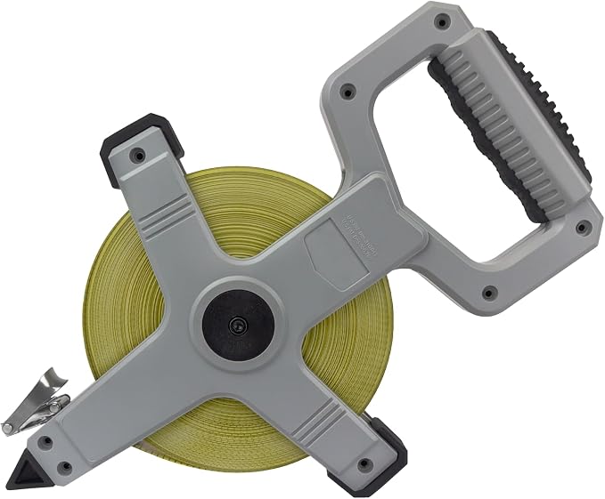 Komelon N6200 Open Reel Long Steel Tape Measure, 200-Feet
