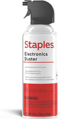 Staples Compressed Air Duster – 10 oz. Can for Electronics, Keyboards & Office Devices