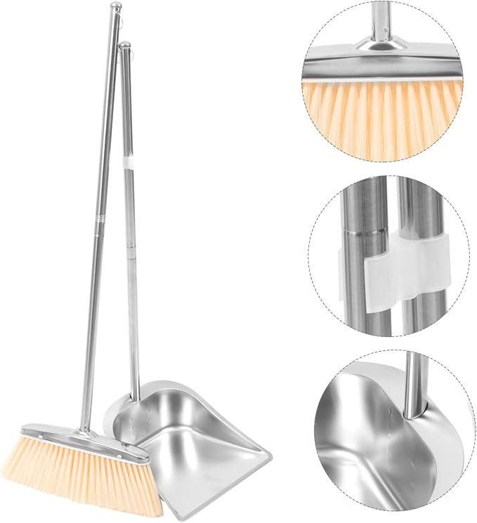 BESTYASH 1Set Broom and Dustpan for Home Cleaning Room Cleaning Shovel with Long Handle for Easy Indoor Outdoor Use for and Housewarming