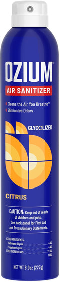 Ozium Air Sanitizer Spray - Room Odor Eliminator for Home, Car, and Office - Citrus - 8 oz Can - 1 Pack