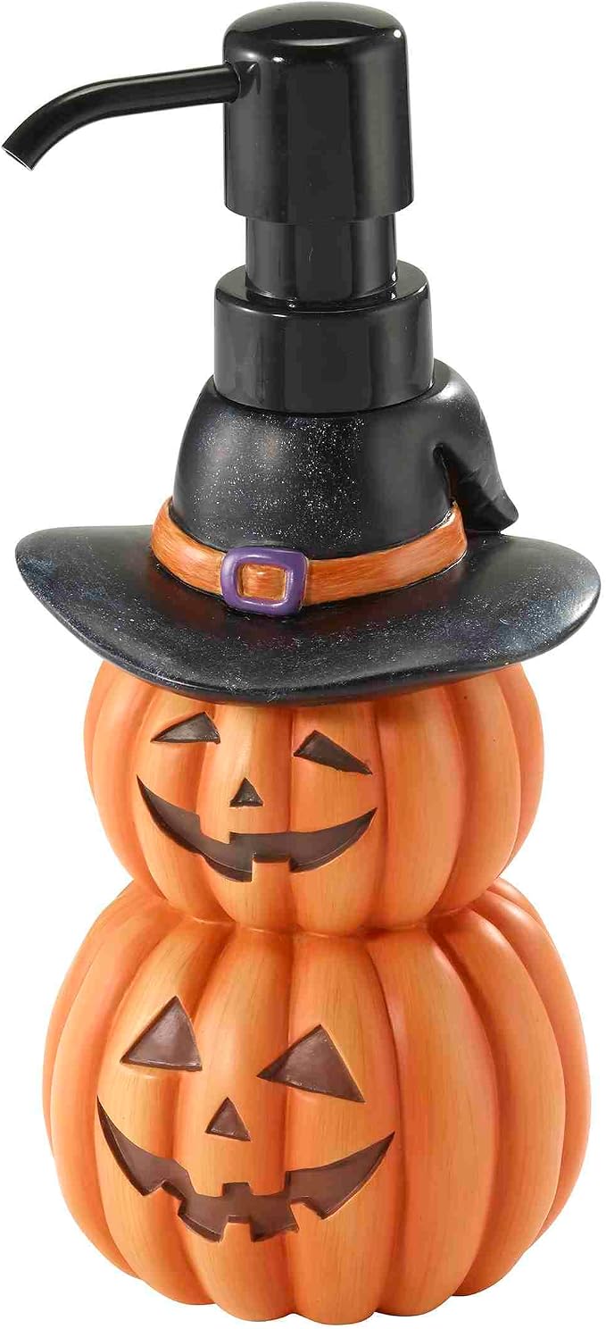 Avanti Linens - Lotion Pump/Soap Dispenser, Resin Countertop Accessories, Halloween Home Decor (Pumpkin Patch)