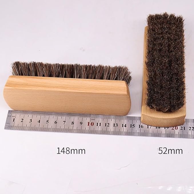Horsehair Brush Shoe Brush Polishing Brush Horsehair Shoe Brush Polishing Polish Clean Horsehair Brush Soft Hair Shoe Brush