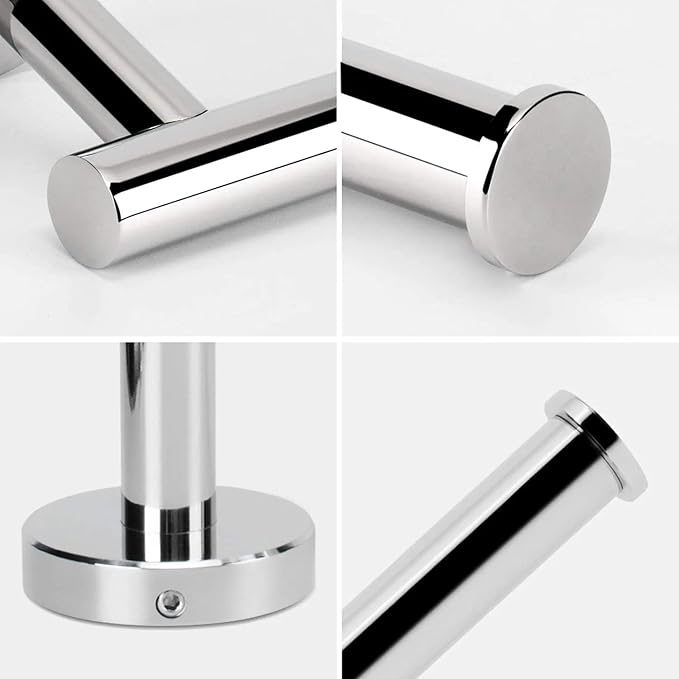 NearMoon Bathroom Toilet Paper Holder, Premium SUS304 Stainless Steel Rustproof Wall Mounted Toilet Roll Holder for Bathroom, Kitchen (4 Pack, Chrome Finish)