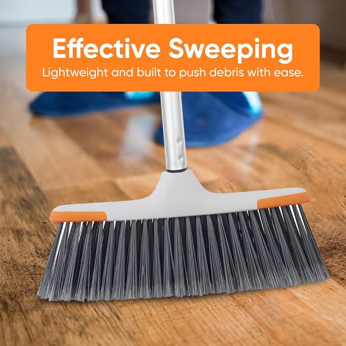 Superio Lightweight Essential Household Broom Head (Gray)