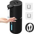 OHIFAST Automatic Liquid Soap Dispenser Touchless, USB Rechargeable Smart Hand Soap Dispenser, 6-Level Adjustable, 12.8oz/380mL, Compatible with Thick Thin Dish Soap for Bathroom Kitchen-Black
