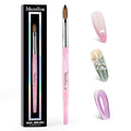 MelodySusie Kolinsky Acrylic Nail Brush,66% Kolinsky Hair Professional Nail Art Brush for Acrylic Application, Aurora Collection Fine Glitter Brush, Size 8
