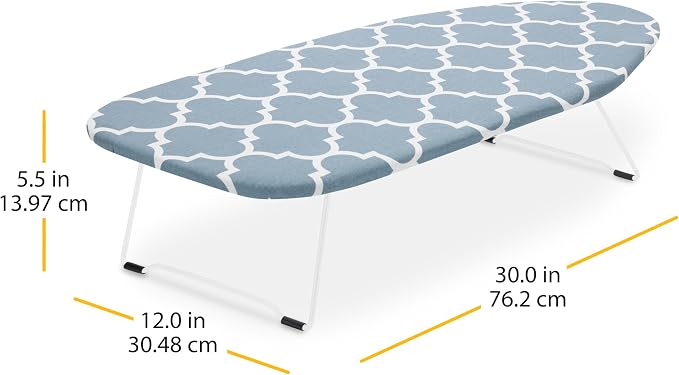 Whitmor Tabletop Ironing Board with Scorch Resistant Cover
