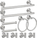 10pcs Bathroom Hardware Set, Brushed Nickel Bathroom Hardware Set, Including 16" Hand Towel Bars, Toilet Paper Holders, Towel Rings, Robe Towel Hooks