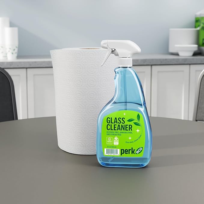 Perk Eco Glass Cleaning Spray, Citrus, 32 oz., 12/Carton