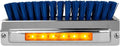 GG Grand General Chrome Aluminum 7-1/2" (L) x 2-5/8" (H) x 3" (D) Boot Caddies, Blue brush w/Amber/Clear Led, 98983