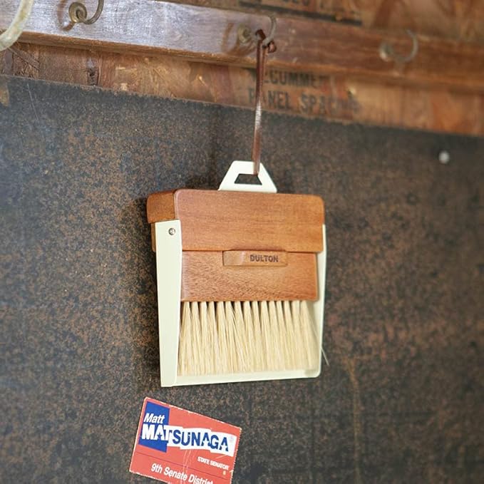 Dulton Dustpan and Brush Dustpan and Brush Ivory H21-0365IV Ivory Broom & Dustpan Set