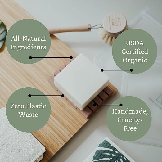 Dish Soap Bar (3 Pack) Bergamot + Lime | 16.5 Oz. | Natural Zero Waste Dish Soap | Plastic-Free | USDA Certified Organic & Vegan-Friendly Ingredients | 3 Bar Value Pack, 16.5 Ounces