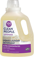 The Clean People Liquid Laundry Detergent - Recyclable Packaging, Stain Fighting - Ultra Concentrated, Laundry Soap - Lavender, 100 Loads