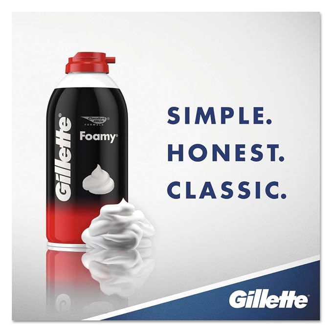 Gillette 14501 Foamy Shave Cream, Original Scent, 2 oz Aerosol, 48/Carton