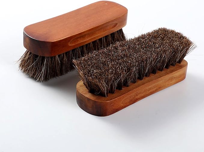 Polishing Brush Wood Handle Use For Leather Shoes Bag Coat Car Seat Soft Dust Removal And Polishing