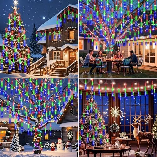 Aukora Christmas Lights Outdoor,Meteor Shower Lights UL Certified