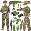 GIFTINBOX Army Costume for Boys, 15PCS Military Boys Halloween Costume
