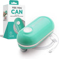 Kitchen Mama Mini Plus Electric Can Opener, Teal | USB-C Charging, Hands-Free Auto Stop, Cordless Smooth Edge, Compact for Travel, Perfect for Seniors with Arthritis