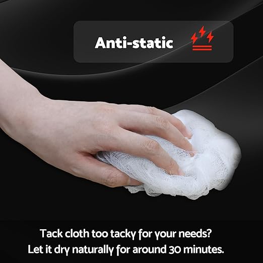 S&F STEAD & FAST Tack Cloth for Automotive Painting, White, 12-Pc Tack Cloths for Removing Dust from Woodworking