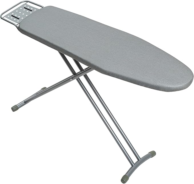 Ironing Board Full Size 43"x13" Silver Heavy Duty | BlissBoard Sturdy Iron Board with Iron Rest, Heat Resistant Cover, Ultra Thick Padding, Height Adjustable