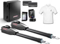 Liftmaster Dual Gate Opener Kit – Electric Swing Gate Opener w/ 2 Remotes, Battery Backup, Receiver, Photocell, Object Sensor and SMFE Installer Shirt - LA400PKGUL Electric Driveway Gate Opener