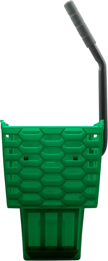 SPARTA OmniFit Mop Bucket System, Durable Mop Bucket, Side Press Wringer, and Soiled Water Insert, Floor Cleaning Essentials for Commercial and Home Use, 35 Qt Capacity, 1 Count, Green