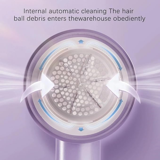 Lint Remover Lint Remove for Clothing Electric Sweater Fabric Balls Shaver Pellet Fluff Fuzz Remover Rechargerable Plush Remover Fabric Shaver (Color : Purple Three Head)