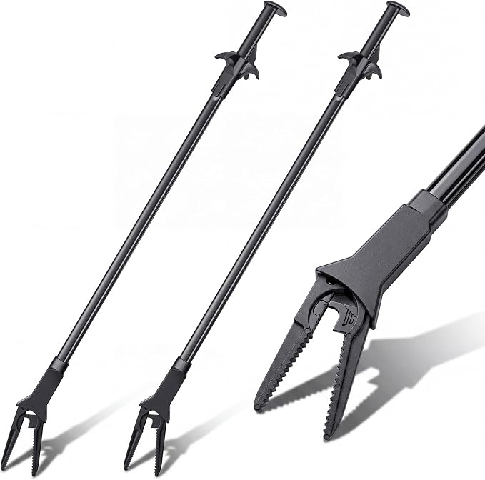 Gisafai 2 Pcs Plastic Aquarium Tongs Long Multi Purpose Trimming Feeding Aquarium Tools for Fresh Water Saltwater Fish Tanks Coral Plant (20 Inch)