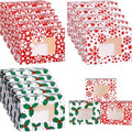 Tenceur 120 Pcs Christmas Cookie Box Window,8.3 x 5.9 x 3.7'',Classic