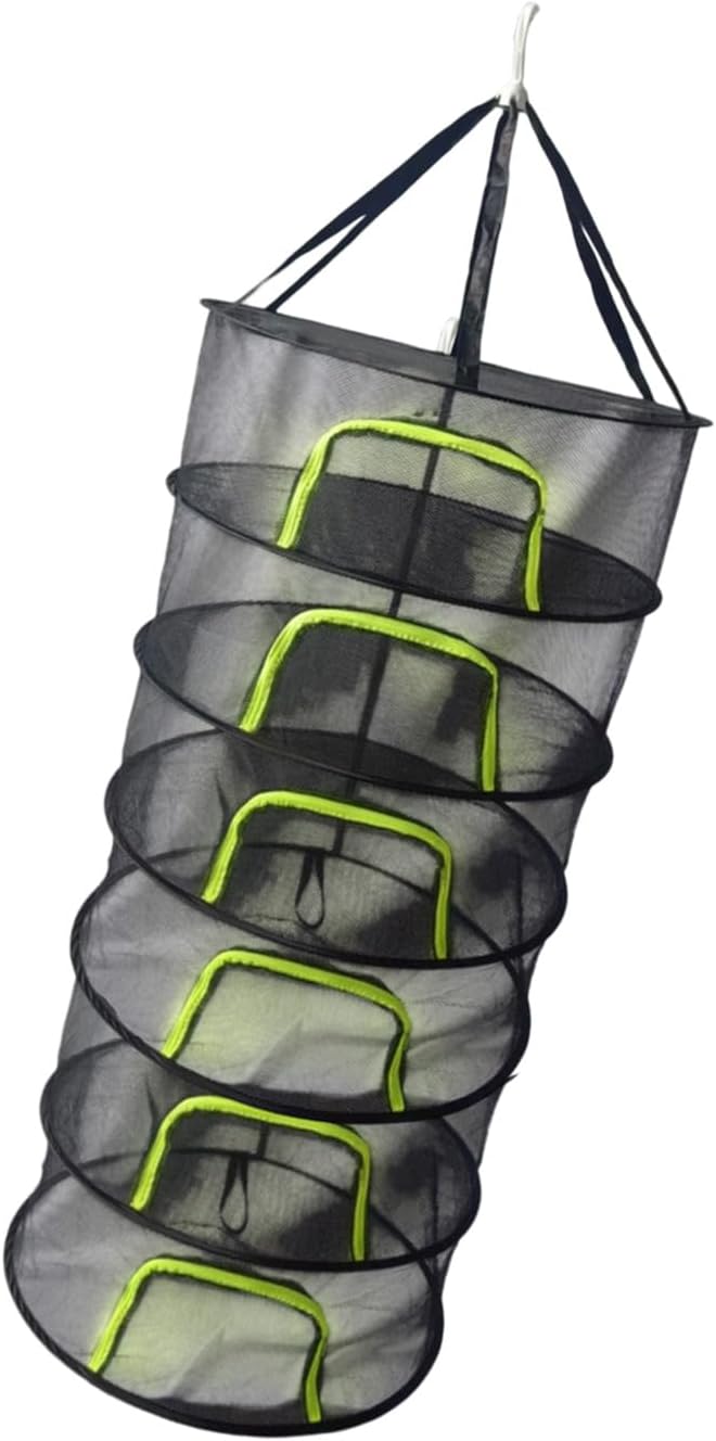 Portable Laundry Drying Rack for Fruits Vegetables Fish and Clothing Compact Foldable Suspended Net Camping Drying Rack