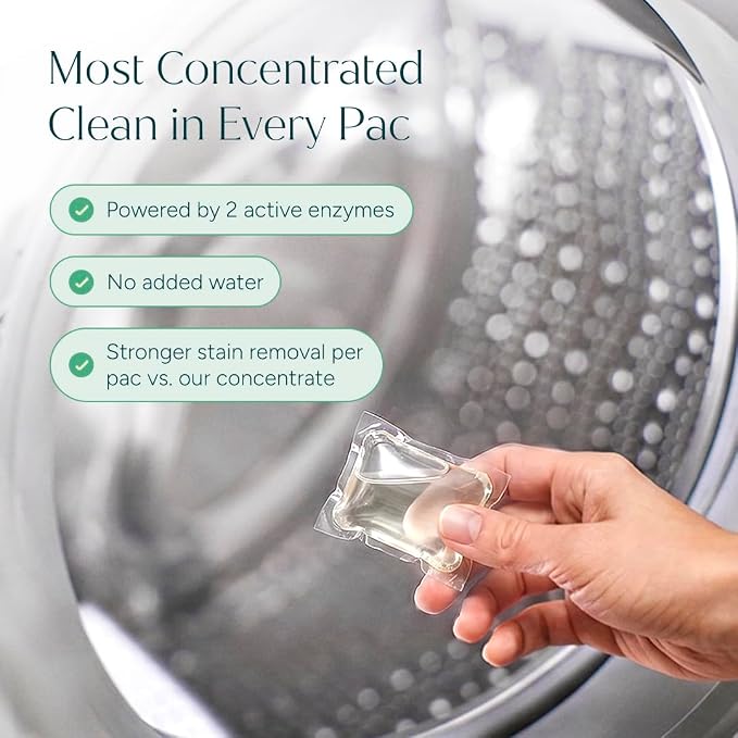 Puracy Laundry Detergent Pods with 2 Bio-Powered Enzymes, Free and Clear for Sensitive Skin, Non Toxic Richly Concentrated Washing Detergent Pods, 32 Ct