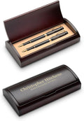 Executive Gift Shoppe | Personalized Ballpoint Pen & Pencil Set in Rosewood Box with Custom Engraving