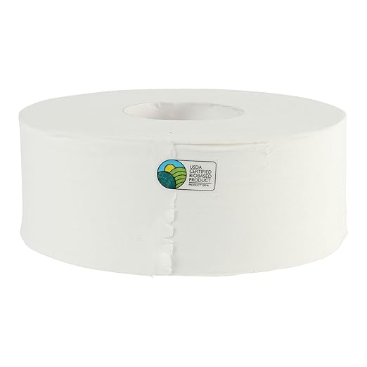 Boardwalk BWK6100 JRT Bath Tissue, Jumbo, 2-Ply, White, 1000 ft/Roll (Case of 12 Rolls)