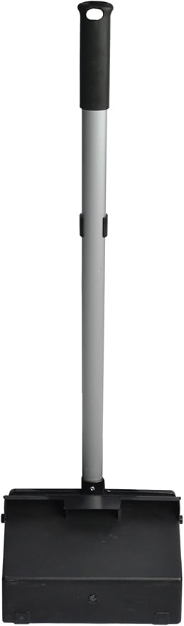 Janico 1085 Commercial Lobby Dustpan Upright, Aluminum Handle, 37” Length, Black