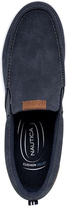 Nautica Men's Slip-On Loafers Casual Moc Toe Sneakers Boat Shoes Slipper for Men – Lightweight & Comfortable - Derwin