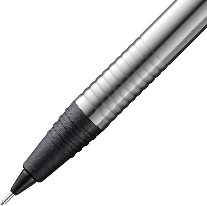 Lamy Logo 205 Matte Ballpoint Pen Set Including Large Refill M 16 Black and Mechanical Pencil 105 with Fine Line Lead M 40 (0.7 mm) Including Black Leather Case and Gift Packaging
