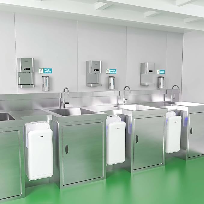 AIKE HEPA Filtered Vertical Hand Dryer Premium, 110-130V White Model AK2005H