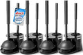 FORASTO 4Pack 2 in 1 Toilet Brush and Plunger Set, Extended Handle Plunger,Toilet Bowl Brush Plunger Set,Bathroom Cleaning Tools,Toilet Brush Plunger Combo,Cleaning Supplies, Cleaning Brush