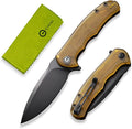 CIVIVI Praxis Large Folding Pocket Knife for EDC, 3.75" Blade C803M | Modern Aesthetics Ultem Handle, Comfortable Grip, Liner Lock, Deep Carry Reversible Clip for EDC